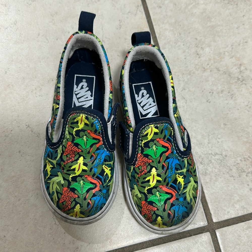 Vans glow in the dark shark shoes